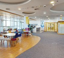 Reception area at the school